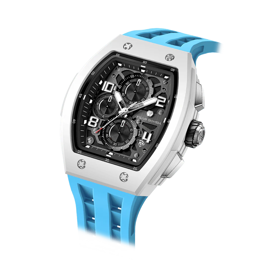 ساعة Elemental Series-Quarter TB8211Q باللون الأزرق الفضي