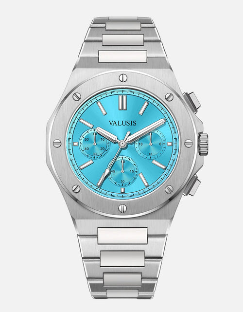 تحميل الصورة إلى عارض المعرض، VALUSIS Lysium Turquoise Chronograph â€“ Automatic Watch
