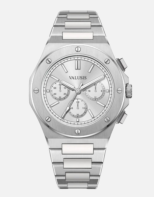 Load image into Gallery viewer, VALUSIS Lysium Silver Chronograph â€“ Automatic Watch
