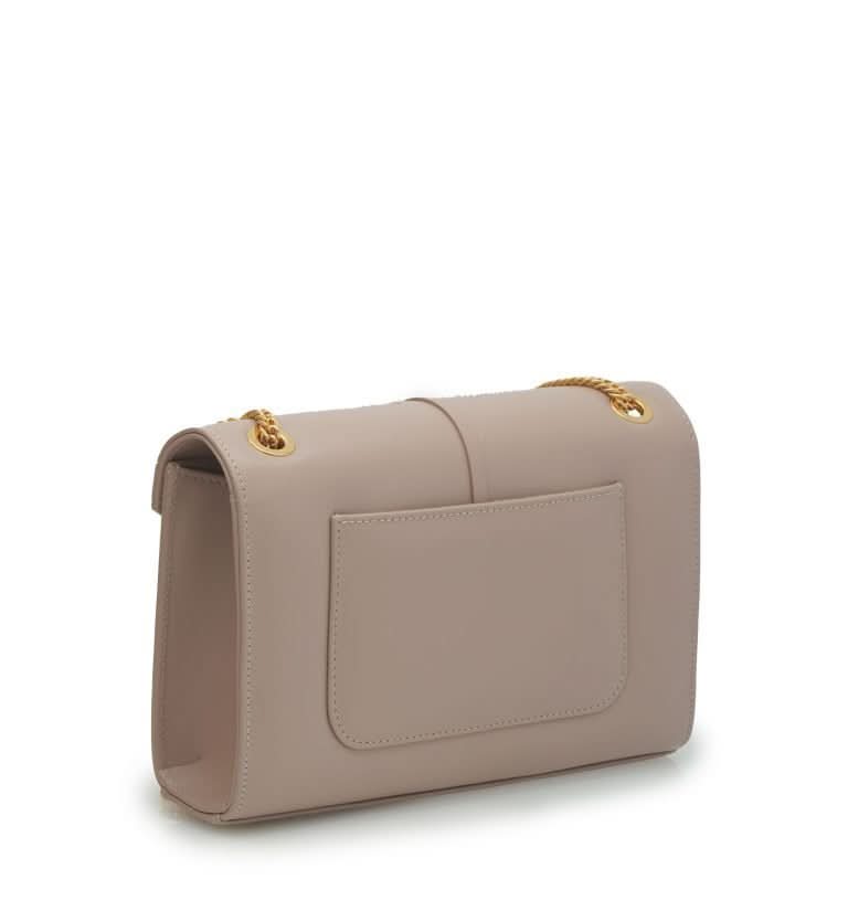 حقيبة Milady من الجلد بلون البودرة MTO