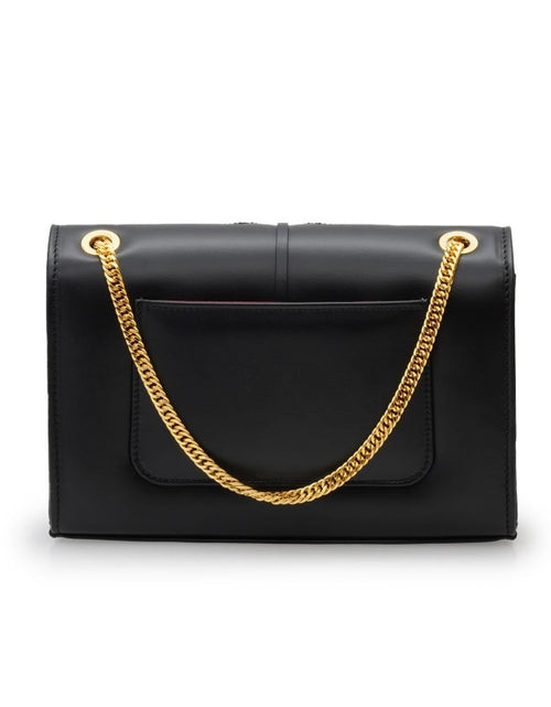 Load image into Gallery viewer, Milady black plain leather chain bag
