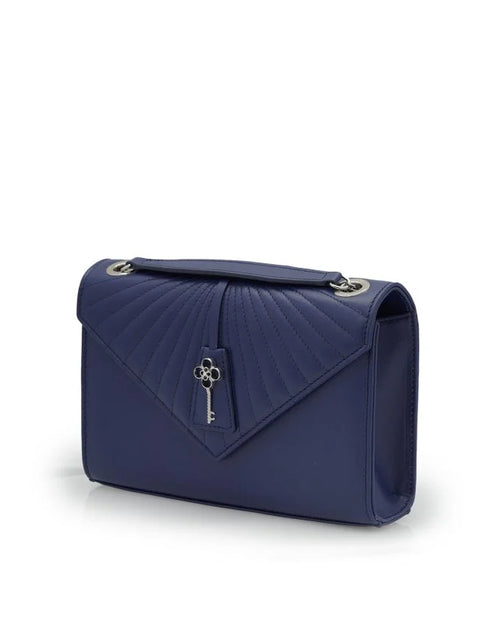 Load image into Gallery viewer, Milady blue navy color plain leather chain bag
