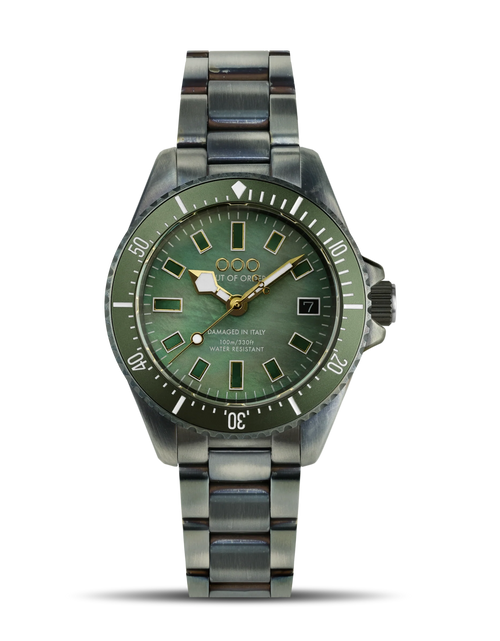 تحميل الصورة إلى عارض المعرض، Green Casanova 38mm - Mother of Pearl
