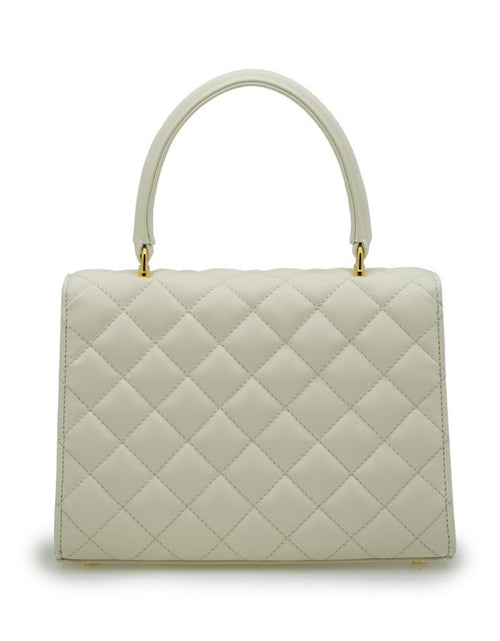 Load image into Gallery viewer, Opèra Quilted Ivory leather shoulder chain bag
