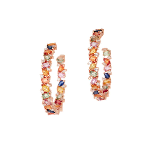 Day Dream Sapphire Hoops Earrings