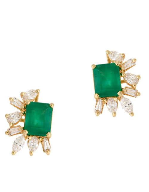 Load image into Gallery viewer, Alia Emerald Earrings
