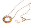 Circle Sapphire Necklace