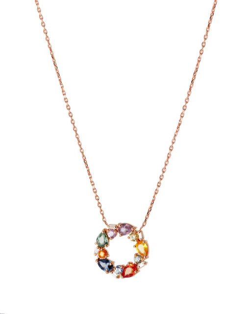 Load image into Gallery viewer, Circle Sapphire Necklace
