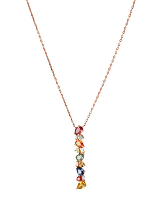 Load image into Gallery viewer, The Sapphire Line Necklace
