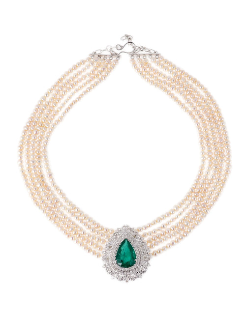 تحميل الصورة إلى عارض المعرض، Emerald Pear Necklace
