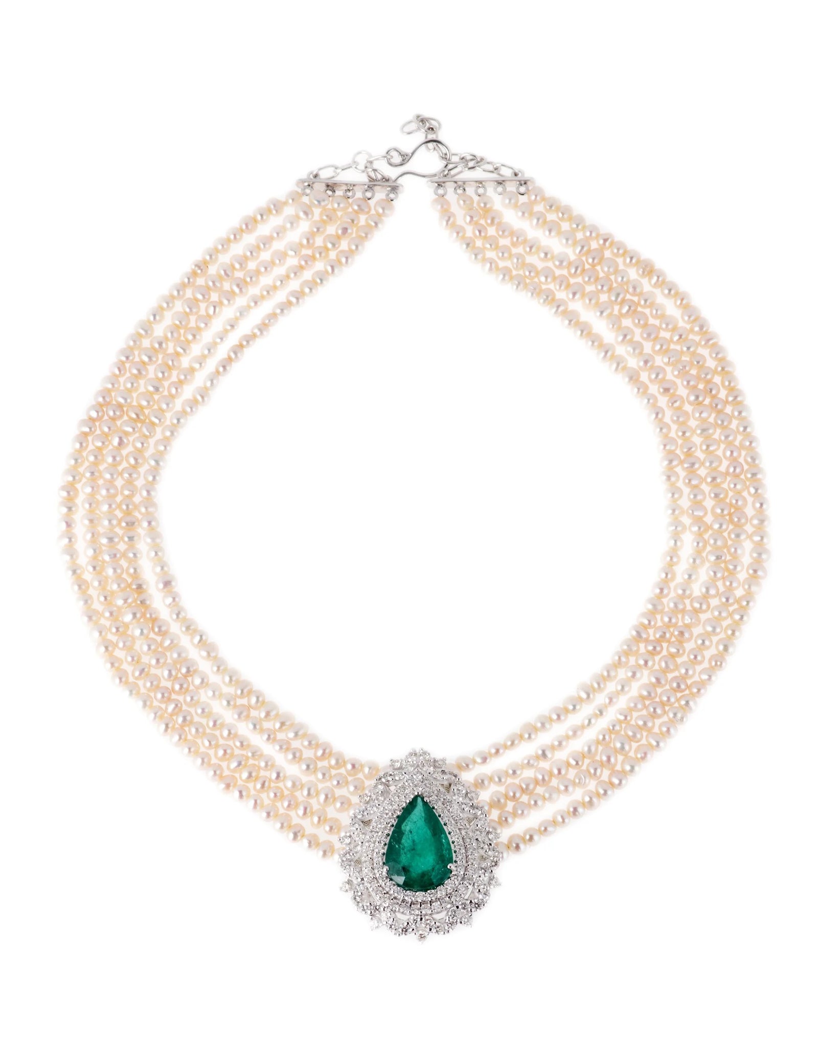 Emerald Pear Necklace