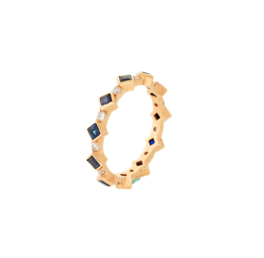 Architectural Magic Sapphire Ring سحر الهندسة