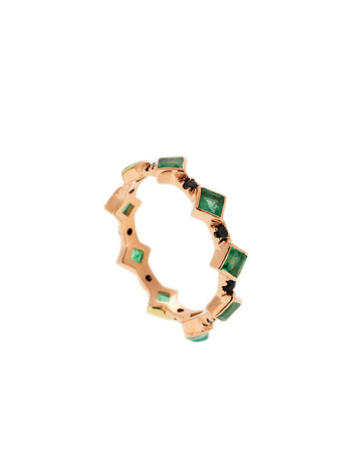 تحميل الصورة إلى عارض المعرض، Architectural Magic Emerald Ring سحر الهندسة
