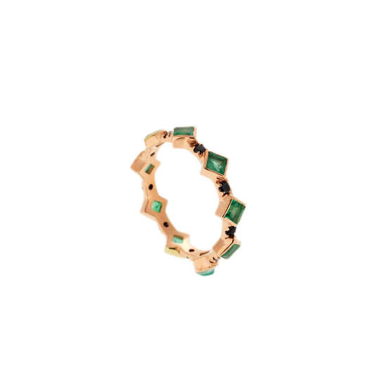Architectural Magic Emerald Ring سحر الهندسة