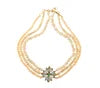 Antipater Flower with Pearls Necklace