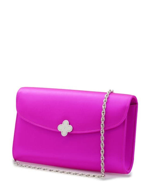 تحميل الصورة إلى عارض المعرض، حقيبة كلاتش من الحرير باللون الفوشيا من ليدي برينسيس
