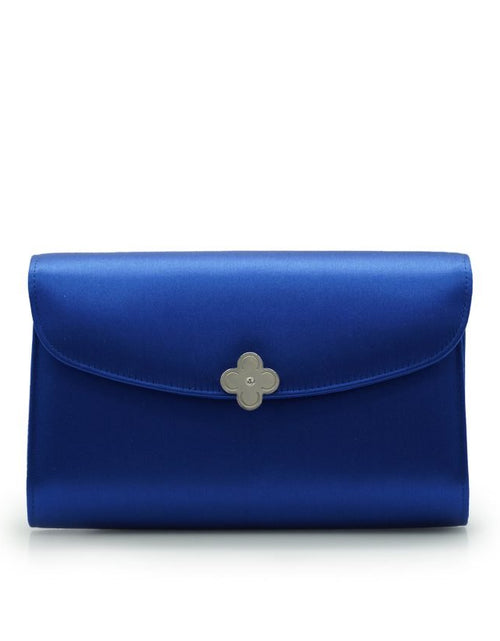 Load image into Gallery viewer, Lady Princess Royal blue silk clutch
