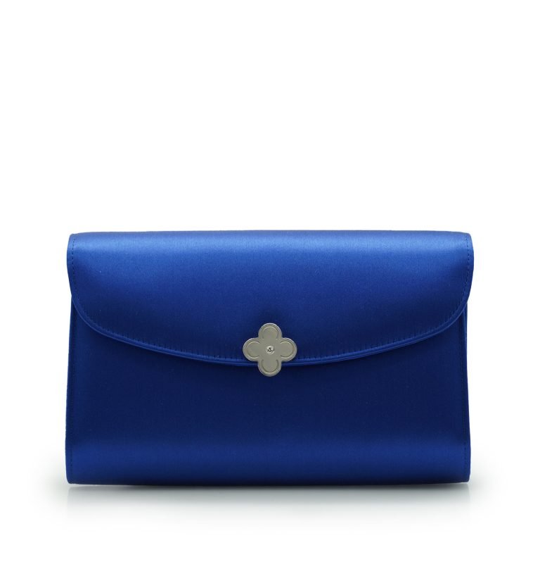 Lady Princess Royal blue silk clutch