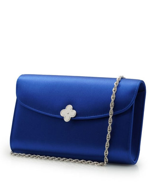 Load image into Gallery viewer, Lady Princess Royal blue silk clutch
