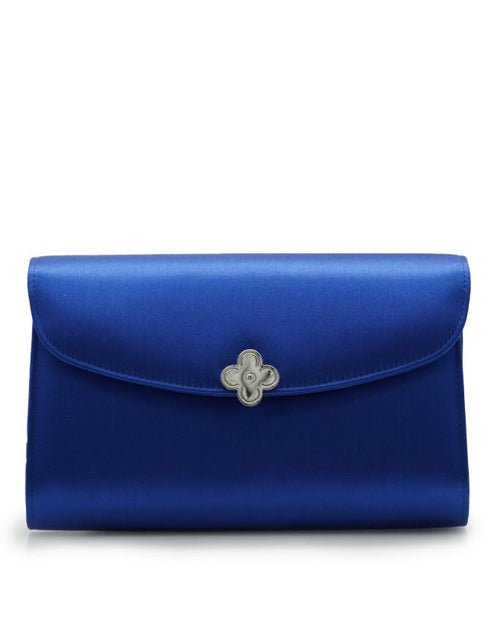 Load image into Gallery viewer, Lady Princess Royal blue silk clutch
