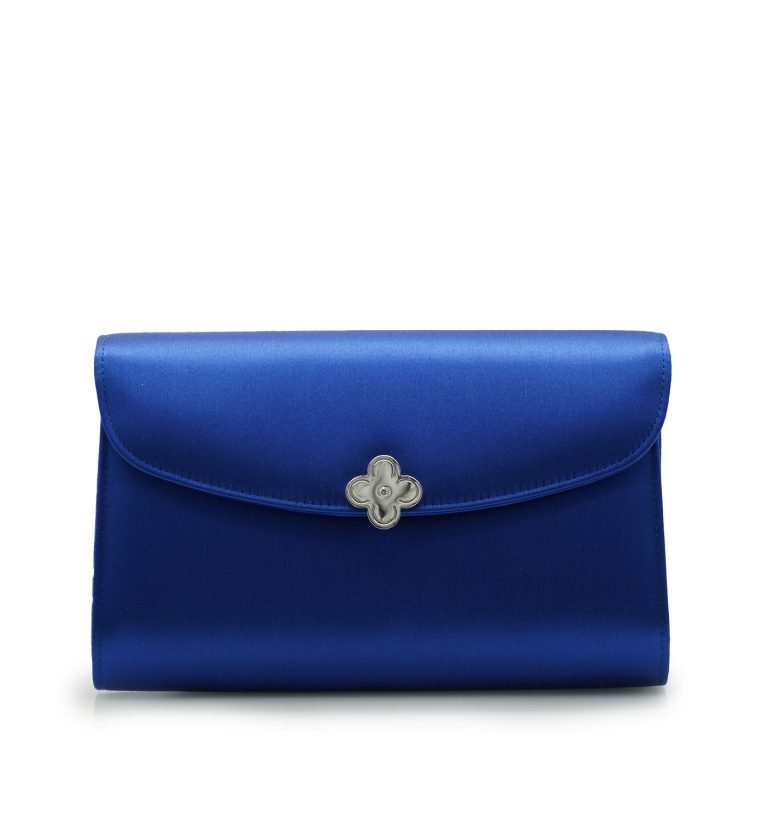 Lady Princess Royal blue silk clutch