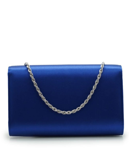 Load image into Gallery viewer, Lady Princess Royal blue silk clutch
