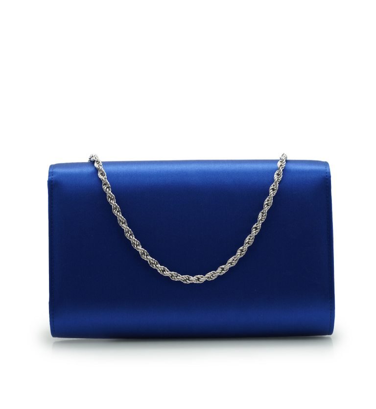Lady Princess Royal blue silk clutch