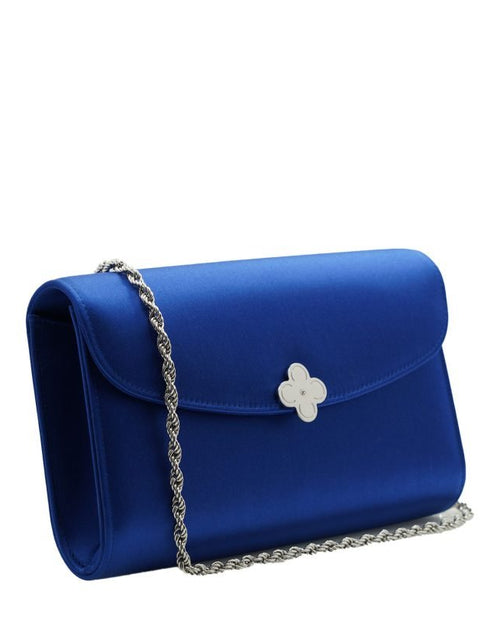 Load image into Gallery viewer, Lady Princess Royal blue silk clutch
