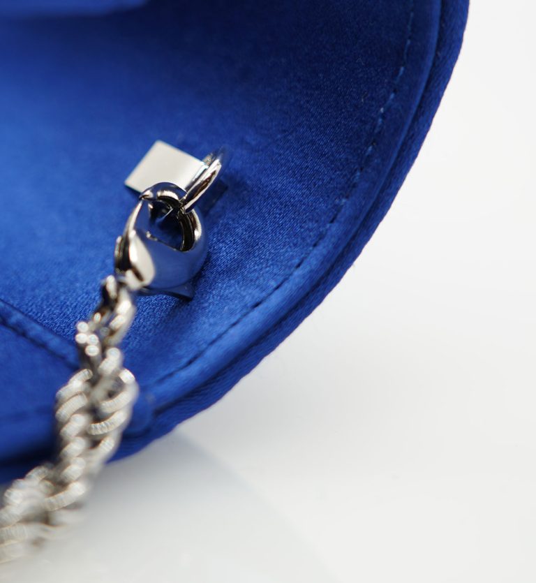 Lady Princess Royal blue silk clutch