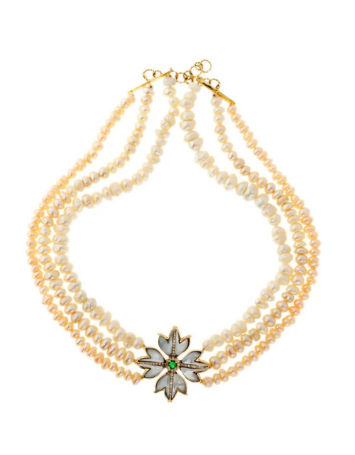 Load image into Gallery viewer, Antipater Flower with Pearls
