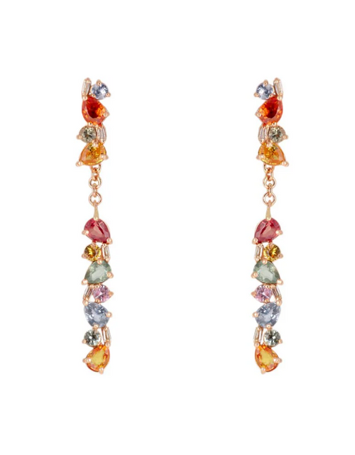 Load image into Gallery viewer, Dahlia Sapphire Earrings
