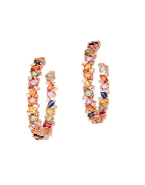 Load image into Gallery viewer, Day Dream Sapphire Hoops
