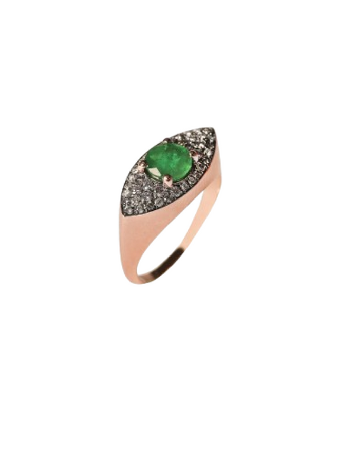 Load image into Gallery viewer, Emerald Eye Ring
