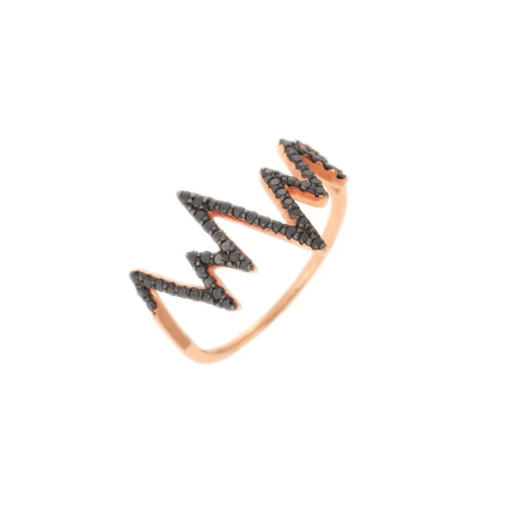 Heartbeat Black Nights Ring