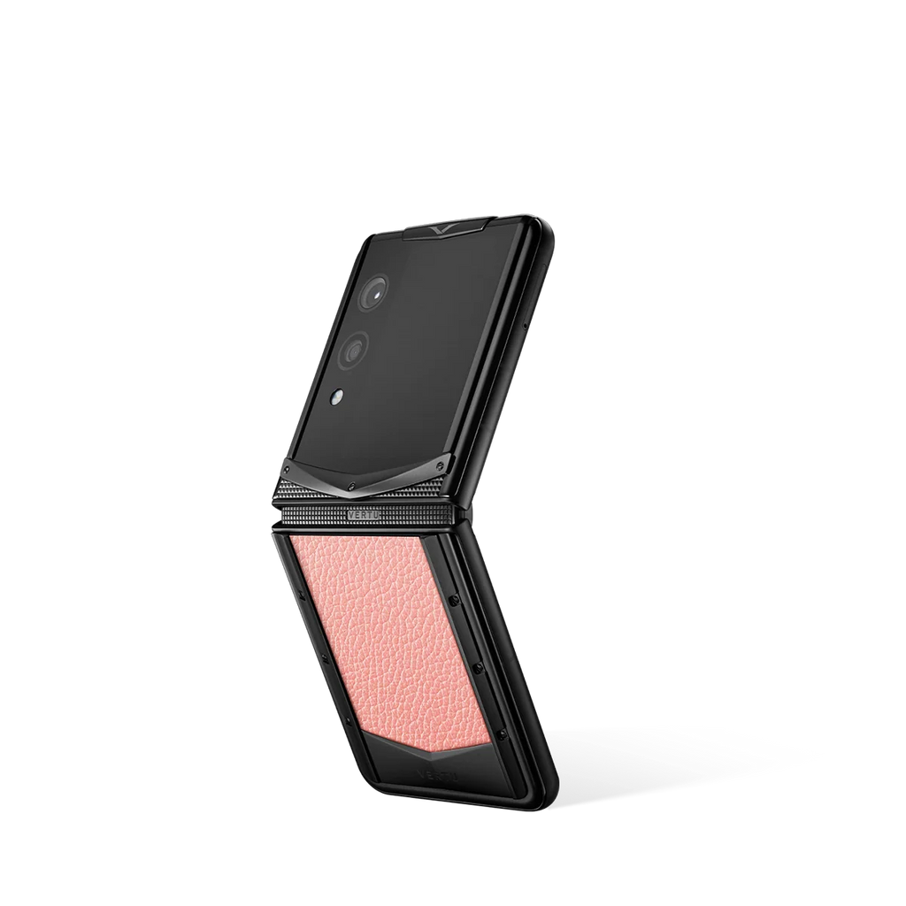 سلسلة VERTU® IRONFLIP من جلد العجل - بني كراميل