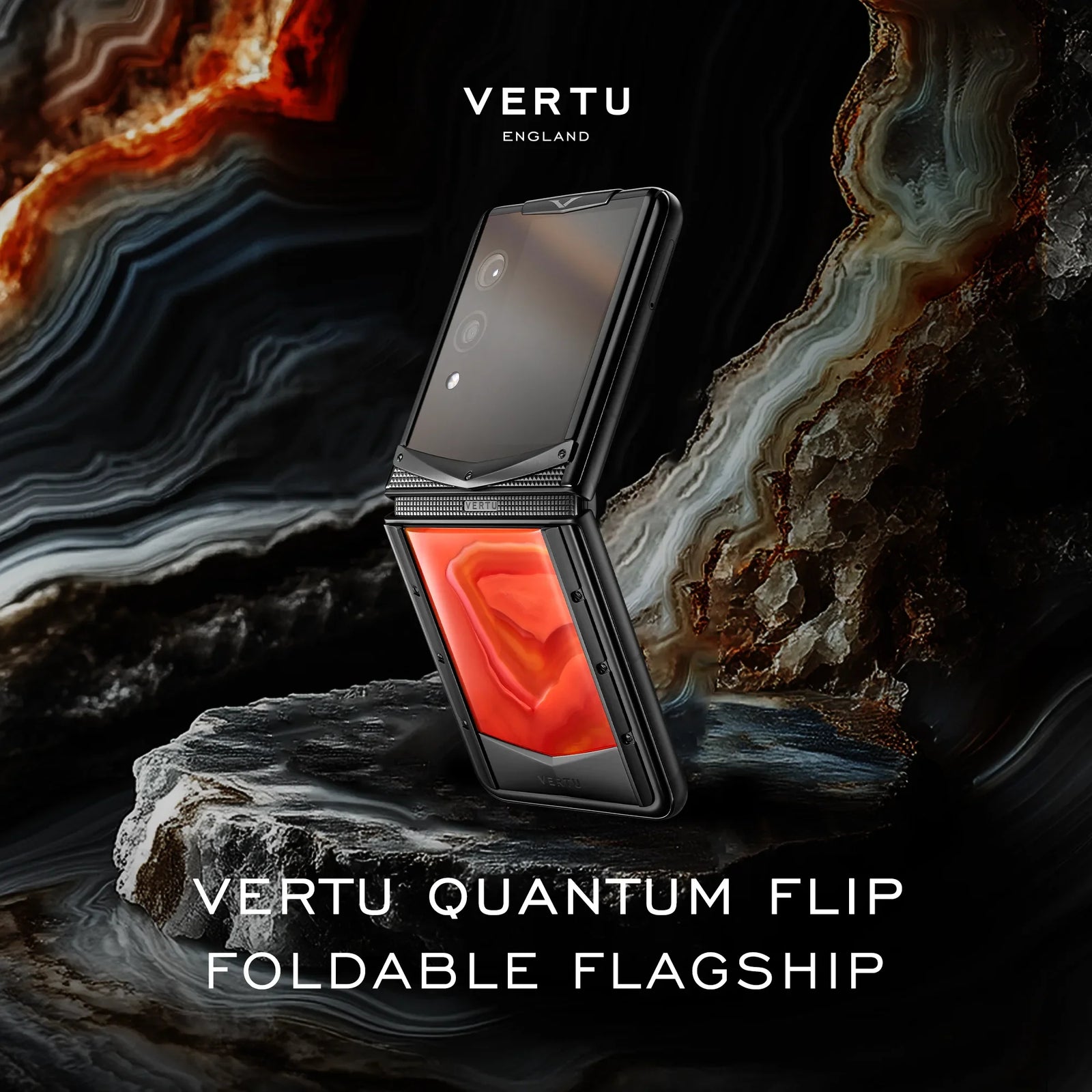 Quantum Flip Agate Celestial Phoenix Flame Agate