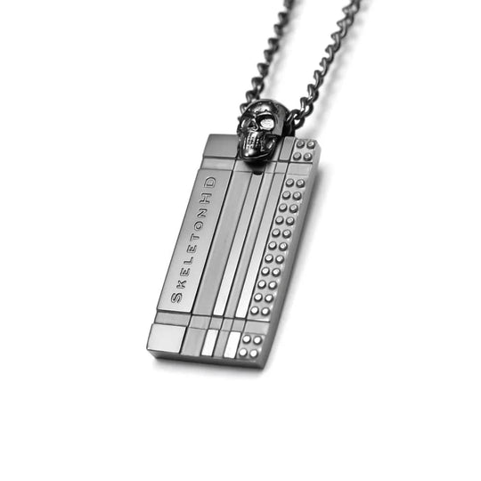 سلسلة جمجمة مسدس معدني