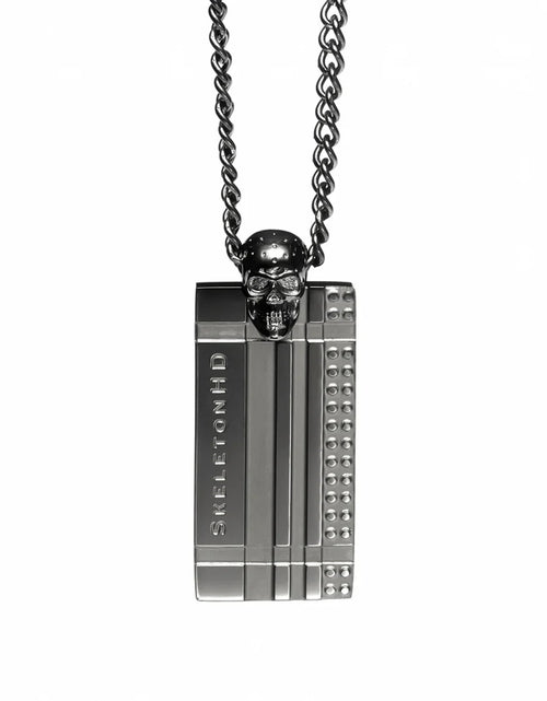 Load image into Gallery viewer, Revolver Gunmetal Skull Chain
