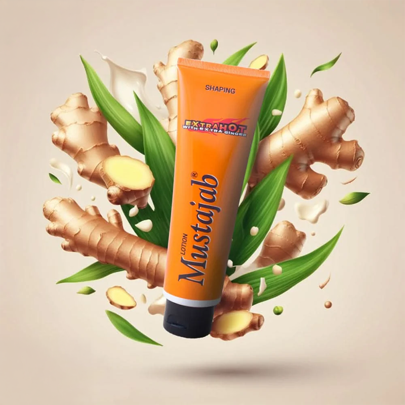 Mustajab Extra Hot Ginger Lotion With Extra Ginger 130ml