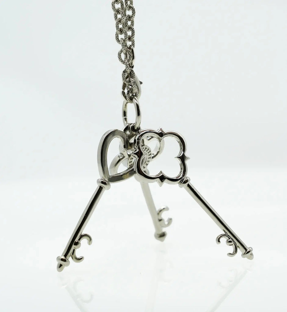 Cardinal Palladium-Plated Brass Key Charm