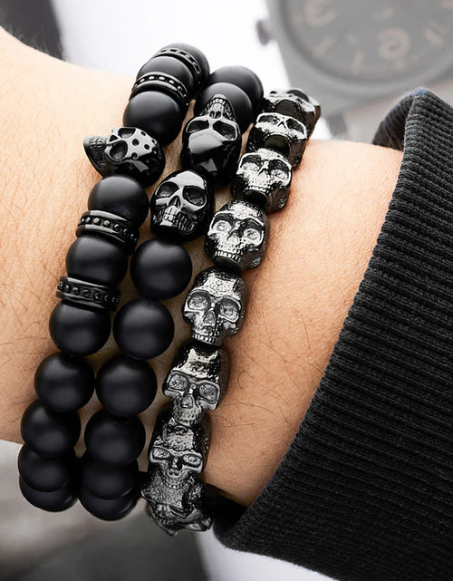 Load image into Gallery viewer, Skulls for Her | Stealth - All Skulls Bracelet
