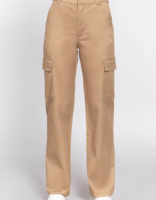 تحميل الصورة إلى عارض المعرض، Evorin Women's Comfortable Straight Leg Light Brown Pants
