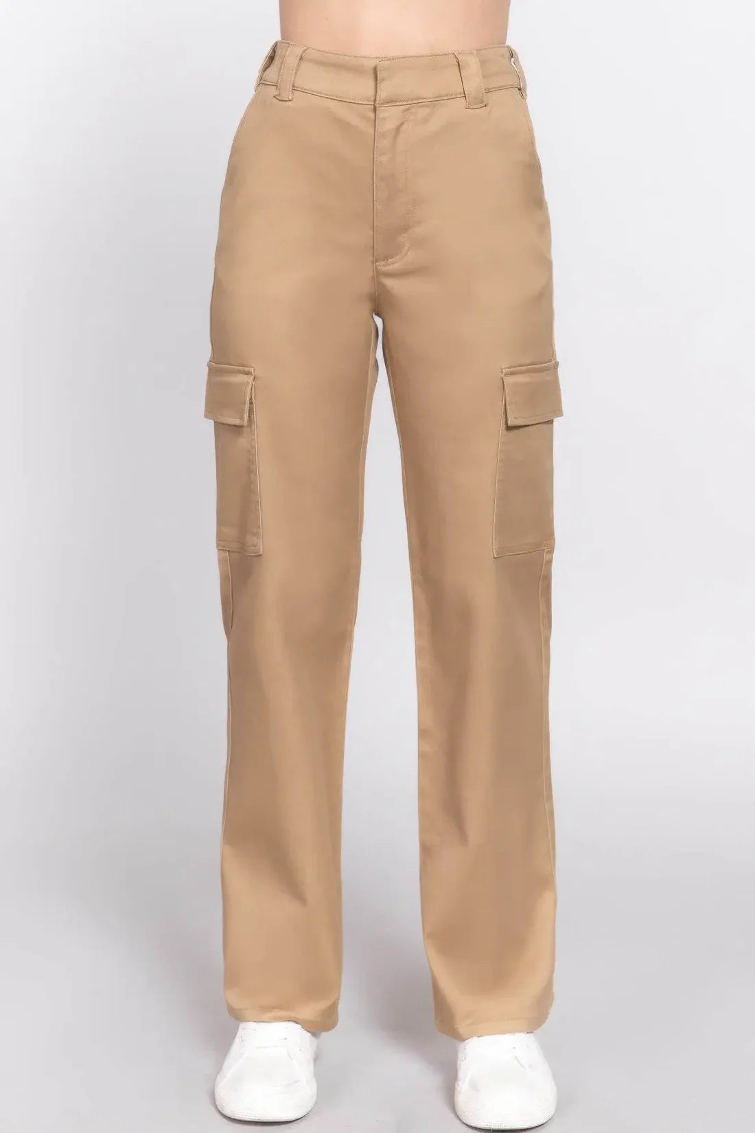 Evorin Women's Comfortable Straight Leg Light Brown Pants