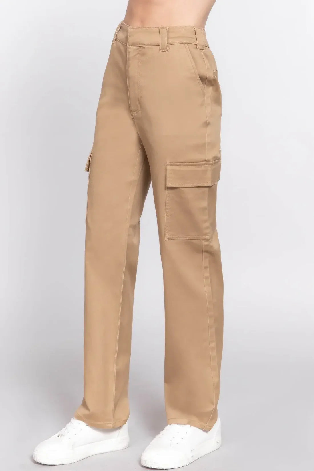Evorin Women's Comfortable Straight Leg Light Brown Pants