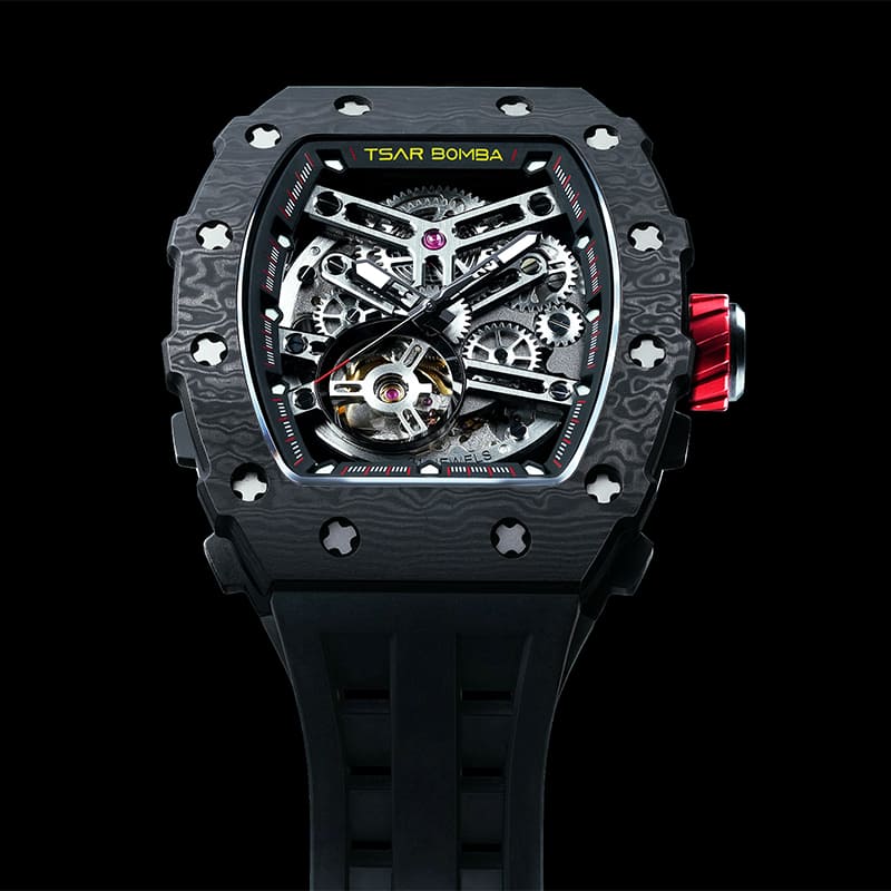 Elemental Series-Carbon Fiber Automatic Watch TB8208CF Cool Black