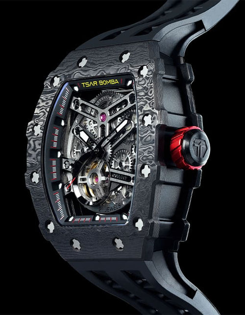 Load image into Gallery viewer, Elemental Series-Carbon Fiber Automatic Watch TB8208CF Cool Black
