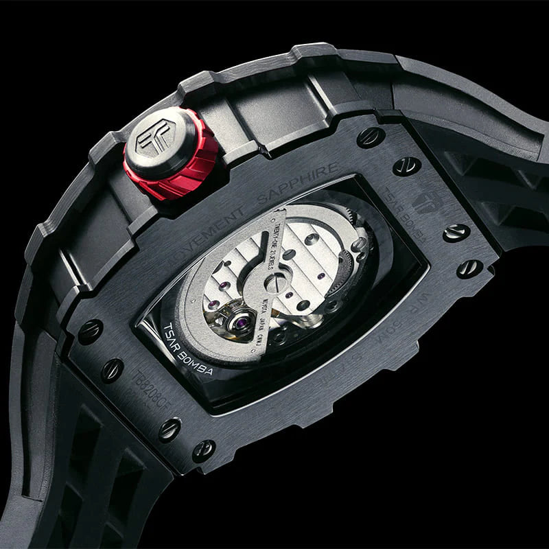 Elemental Series-Carbon Fiber Automatic Watch TB8208CF Cool Black