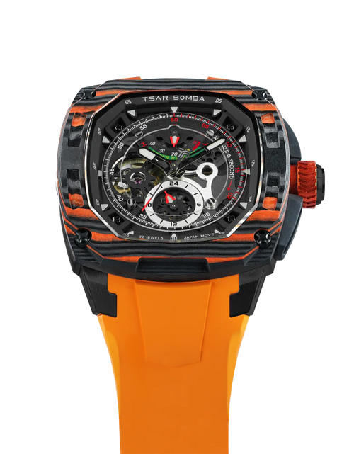 تحميل الصورة إلى عارض المعرض، Dark Matter-Interchangeable Automatic Watch TB8602 Orange Set
