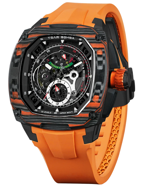 تحميل الصورة إلى عارض المعرض، Dark Matter-Interchangeable Automatic Watch TB8602 Orange Set
