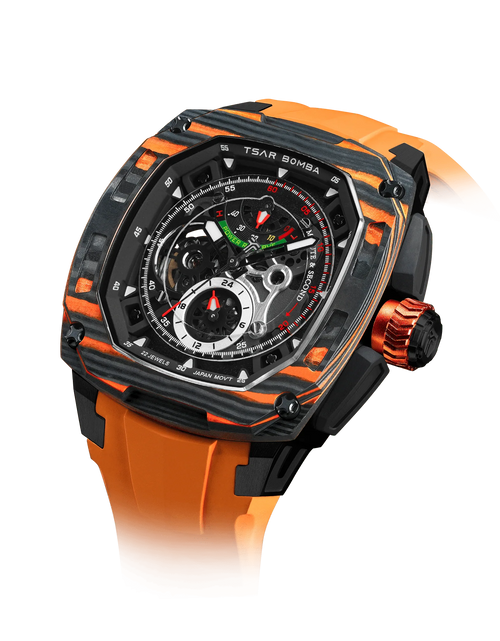 تحميل الصورة إلى عارض المعرض، Dark Matter-Interchangeable Automatic Watch TB8602 Orange Set
